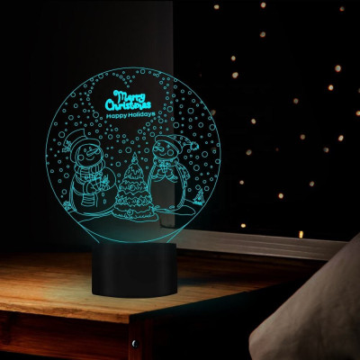 LAMPA 3D MERRY CHRISTMAS