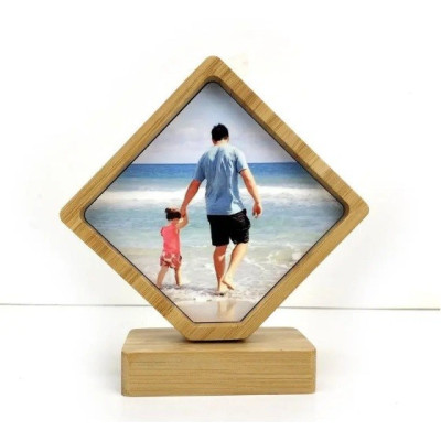 RAMĂ FOTO DIN BAMBUS CU SUPRAFAŢĂ SUBLIMABILĂ