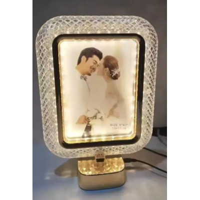 Ramă foto cu led tip oglindă drepunghiulară